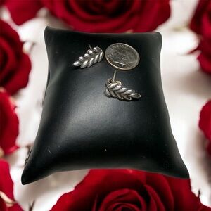 Elegant Silver 925 Leaf Earrings